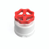 Comutador de escada em porcelana com botão — Branco / Vermelho