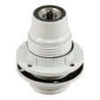 Casquilho E14 em baquelite com anel duplo — Branco