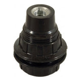 Casquilho E14 em baquelite com anel duplo — Preto