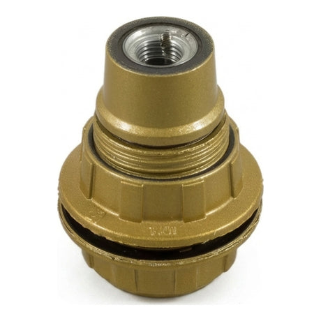 Casquilho E14 em baquelite com anel duplo — Dourado