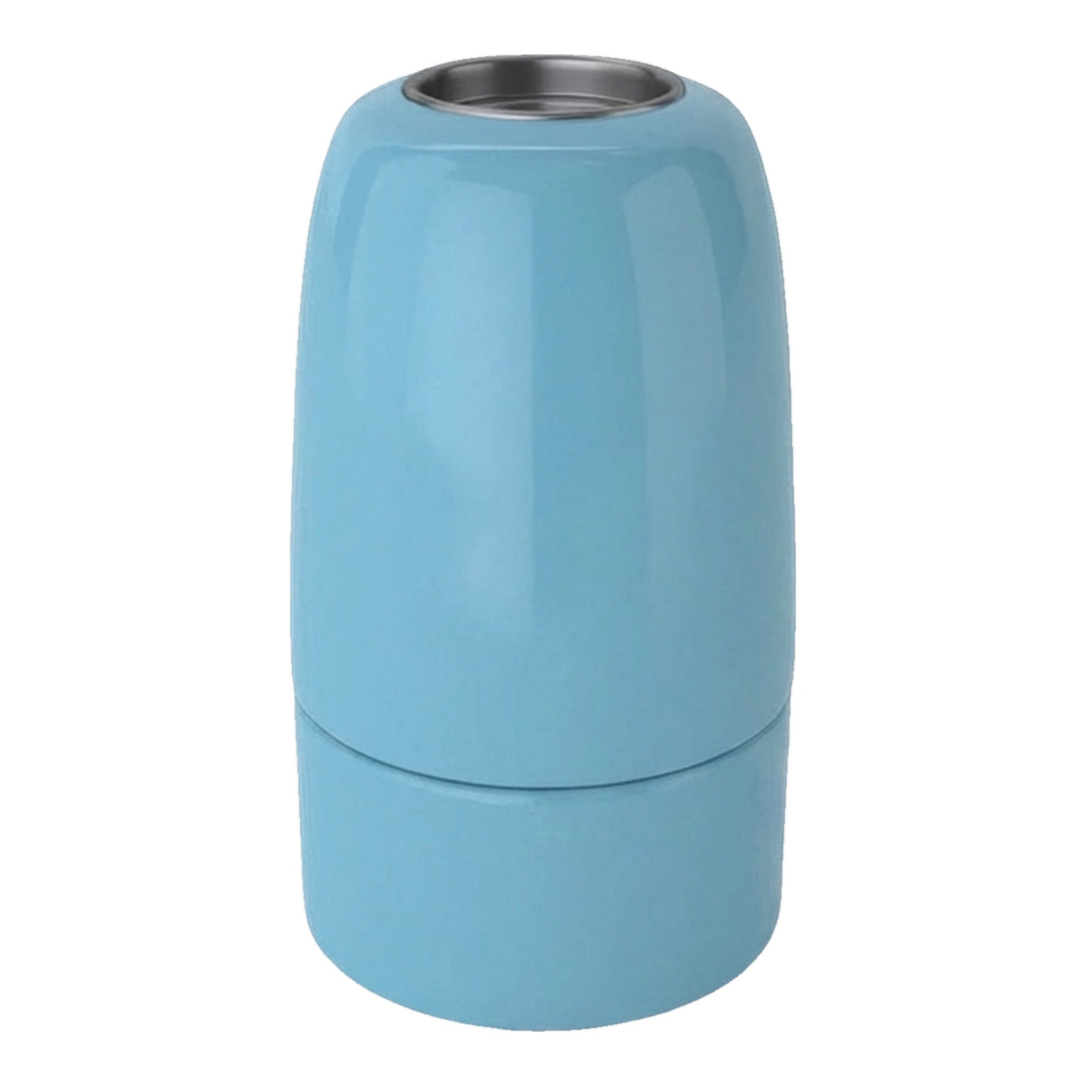 Casquilho E14 em porcelana — Azul-celeste