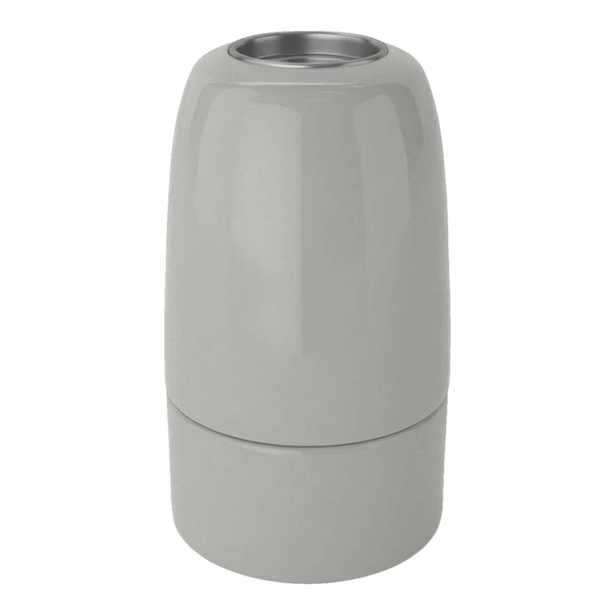 Casquilho E14 em porcelana — Cinzento