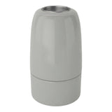 Casquilho E14 em porcelana — Cinzento
