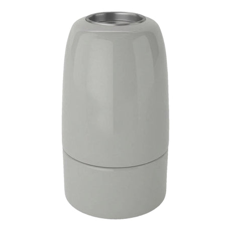 Casquilho E14 em porcelana — Cinzento