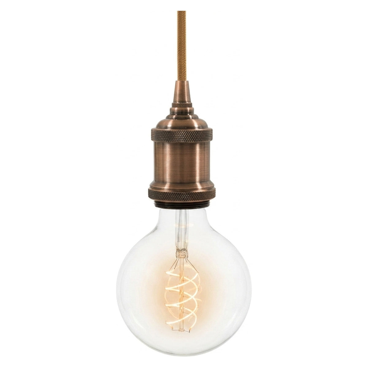 Casquilho E27 em alumínio vintage — Cobre