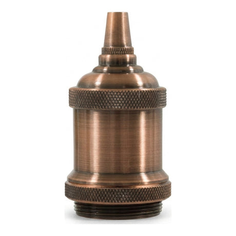 Casquilho E27 em alumínio vintage — Cobre