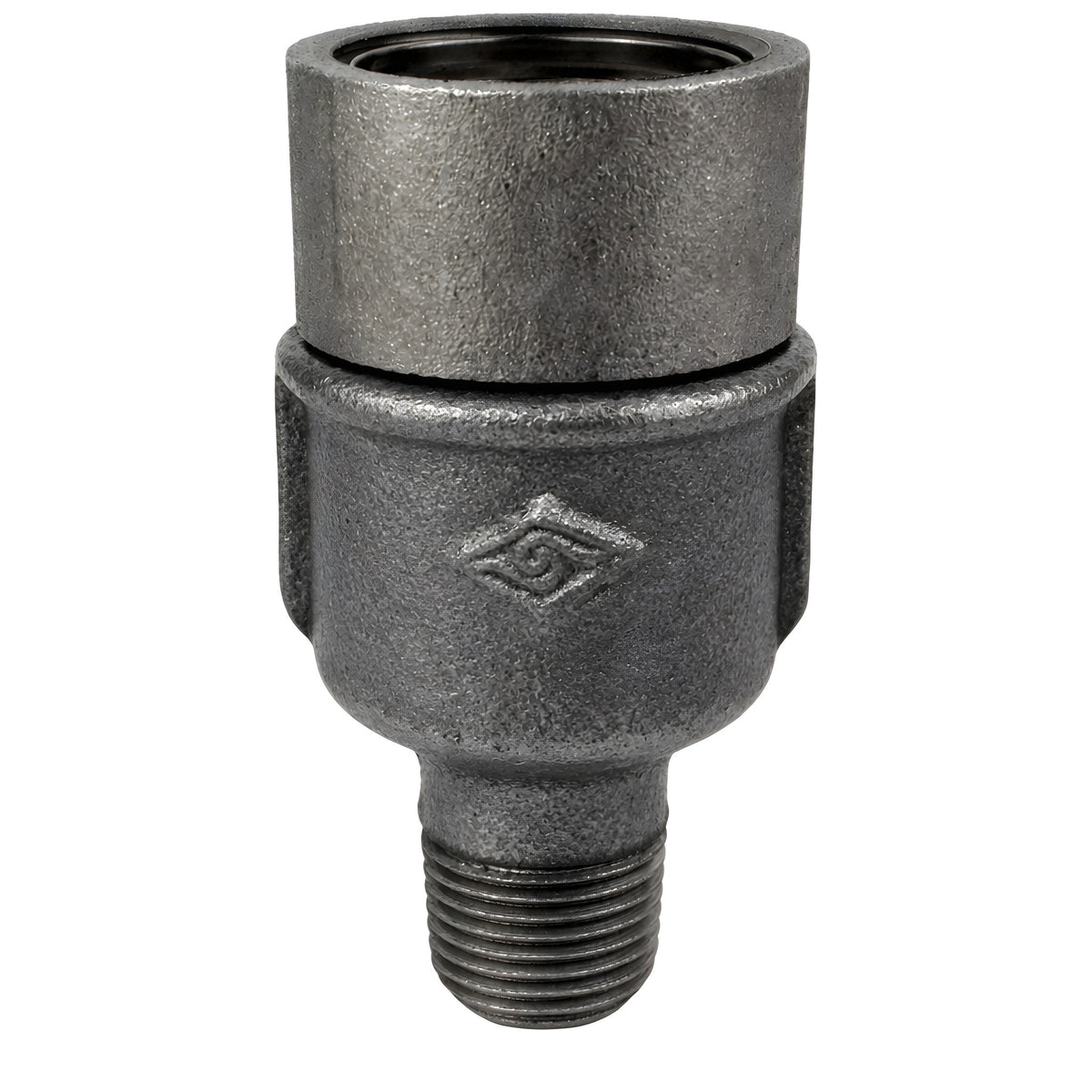 Kit de casquilho E27 com anel sobre acessório 1/2'' (15x21mm) macho em ferro fundido preto económico
