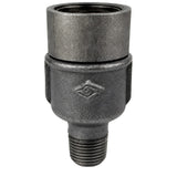 Kit de casquilho E27 com anel sobre acessório 1/2'' (15x21mm) macho em ferro fundido preto económico