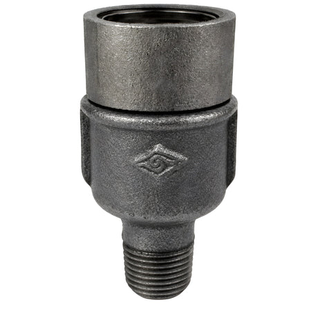 Kit de casquilho E27 com anel sobre acessório 1/2'' (15x21mm) macho em ferro fundido preto económico