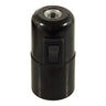 Casquilho E27 em baquelite com interruptor — Preto