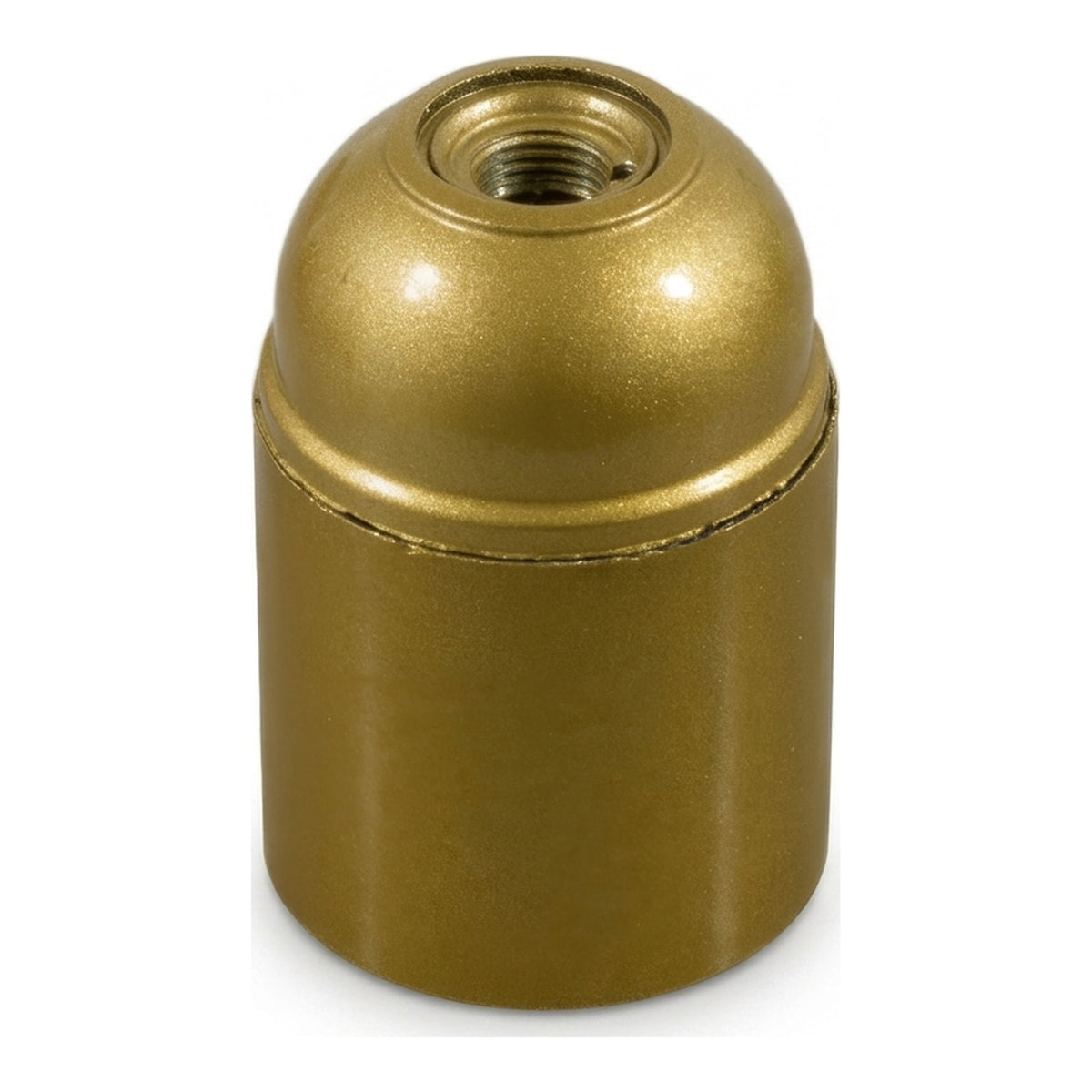 Casquilho E27 em baquelite — Dourado