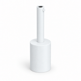 Kit de casquilho E27 cilíndrico em metal — prensa-cabo de 7 cm — branco mate — vista 1
