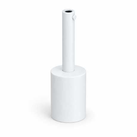Kit de casquilho E27 cilíndrico em metal — prensa-cabo de 7 cm — branco mate — vista 1