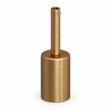 Kit de casquilho E27 cilíndrico em metal — prensa-cabo de 7 cm — acabamento bronze acetinado — vista 1