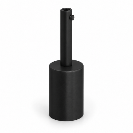 Kit de casquilho E27 cilíndrico em metal — prensa-cabo de 7 cm — preto — vista 1