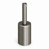Kit de casquilho E27 cilíndrico em metal — prensa-cabo de 7 cm — acabamento titânio acetinado — vista 1