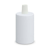 Casquilho E27 cilíndrico em metal — Cónico em plástico / Branco mate