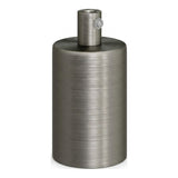 Casquilho E27 cilíndrico em metal — Cilíndrico em metal / Titânio acetinado
