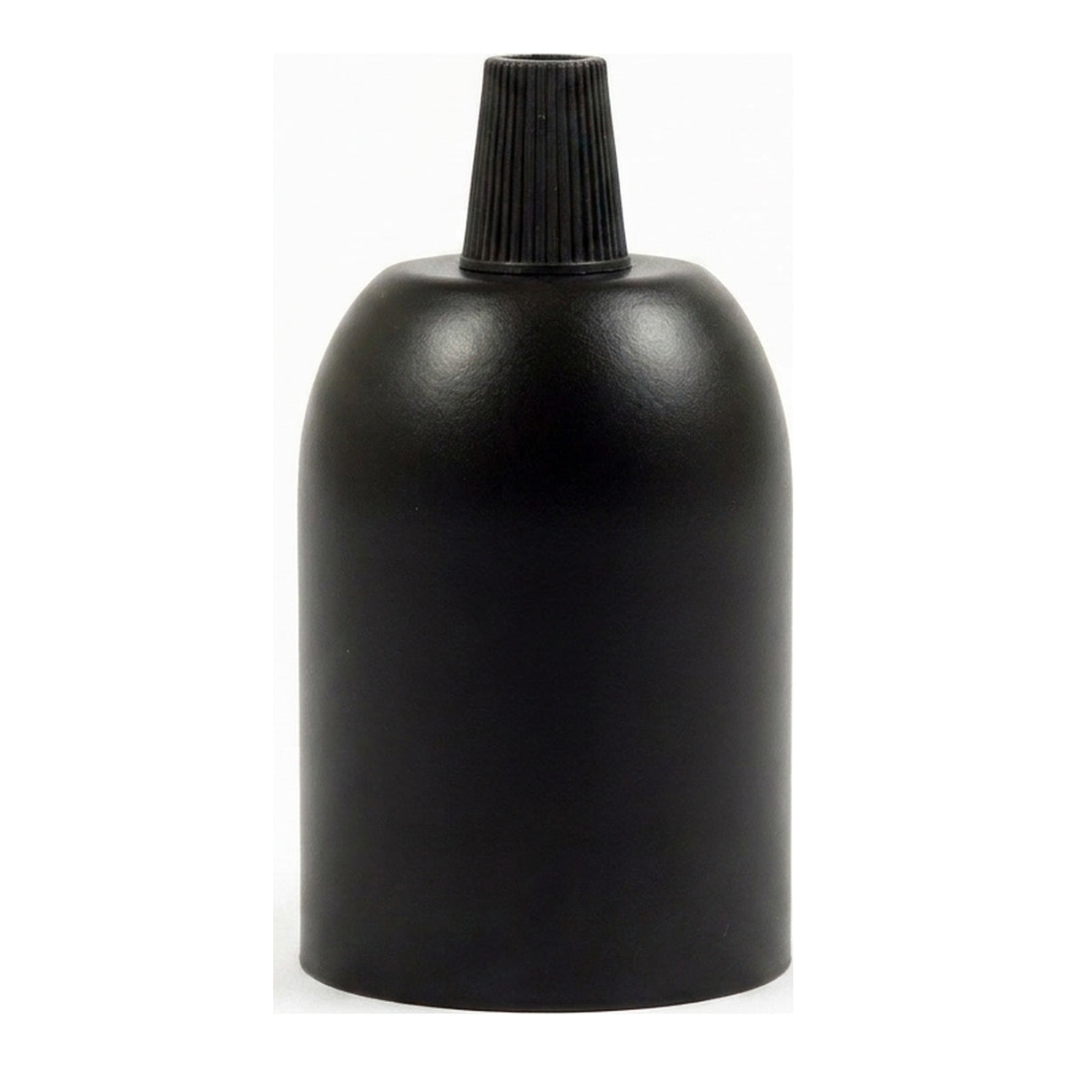 Casquilho E27 semiesférico em metal — Preto