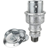 Kit de casquilho E27 em metal brilhante, Metal prateado 1/2'' (15x21mm) macho, acessório em ferro fundido galvanizado
