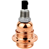 Kit de casquilho E27 em metal brilhante cobre sobre acessório 1/2'' (15x21mm) macho em ferro fundido galvanizado