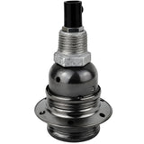 Kit de casquilho E27 em metal brilhante preto sobre acessório 1/2'' (15x21mm) macho em ferro fundido galvanizado