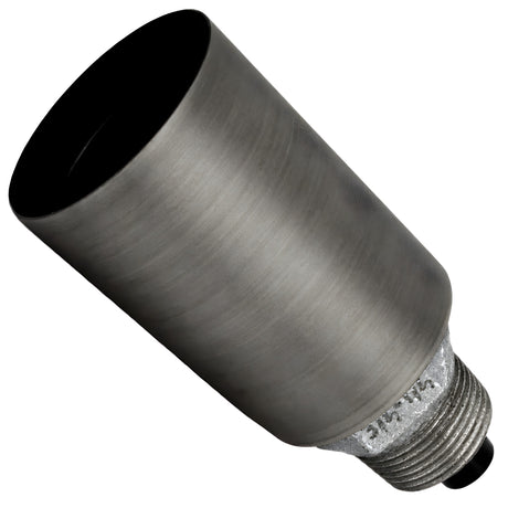 Kit de casquilho E27 em metal liso cinzento sobre acessório macho em ferro fundido galvanizado