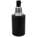 Kit de casquilho E27 em metal liso preto sobre acessório 1/2'' (15x21mm) macho em ferro fundido galvanizado