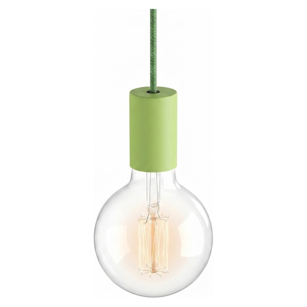 Casquilho E27 em metal pastel — Verde relva