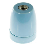 Casquilho E27 em porcelana — Azul-celeste