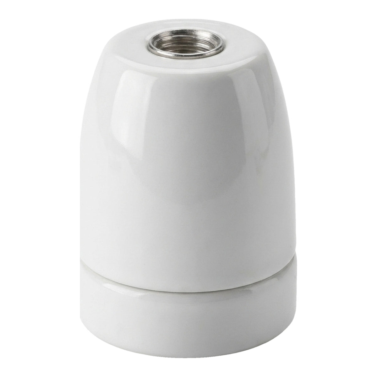 Casquilho E27 em porcelana — Branco