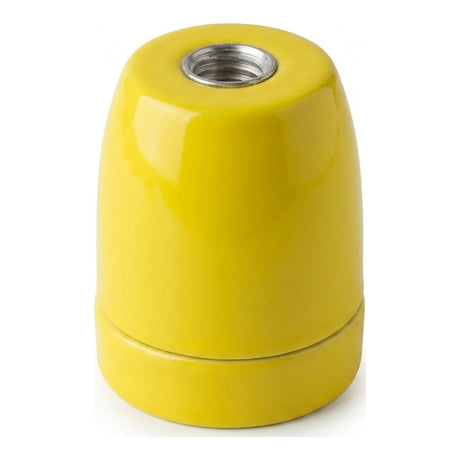 Casquilho E27 em porcelana — Amarelo
