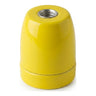 Casquilho E27 em porcelana — Amarelo