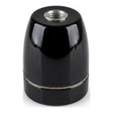 Casquilho E27 em porcelana — Preto