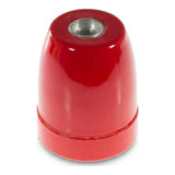 Casquilho E27 em porcelana — Vermelho