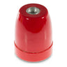 Casquilho E27 em porcelana — Vermelho