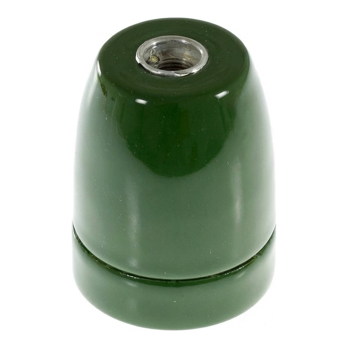 Casquilho E27 em porcelana — Verde