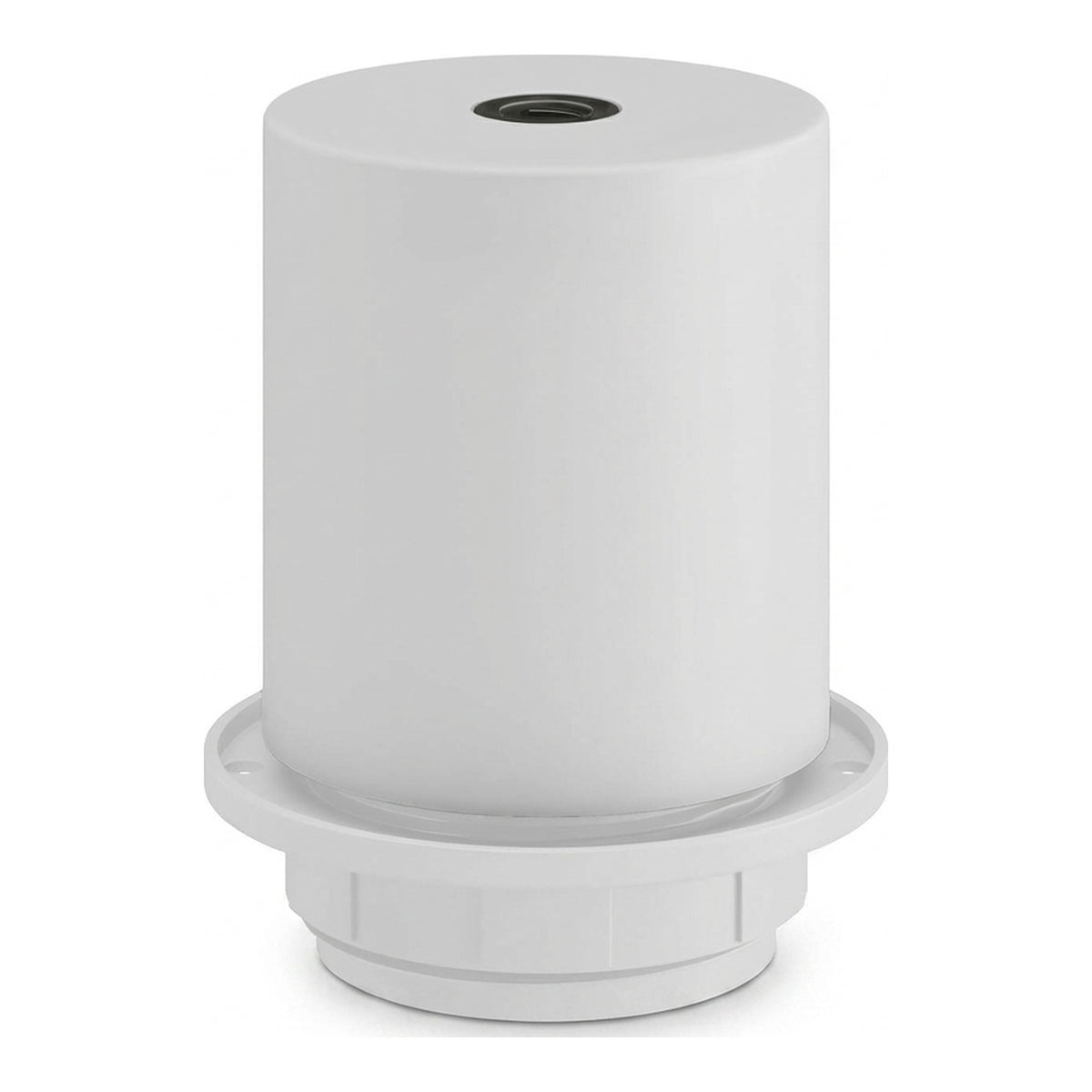 Casquilho E27 semirroscado em metal — Branco mate
