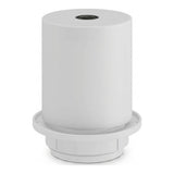 Casquilho E27 semirroscado em metal — Branco mate