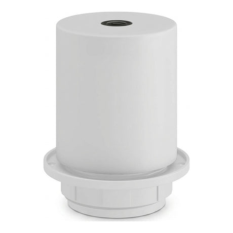 Casquilho E27 semirroscado em metal — Branco mate