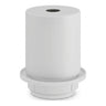 Casquilho E27 semirroscado em metal — Branco mate