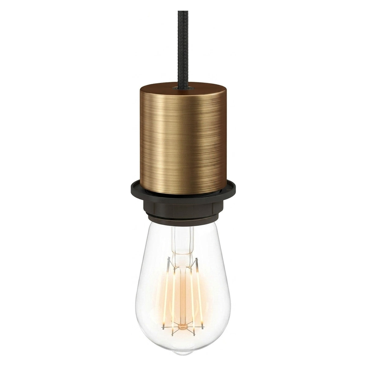 Casquilho E27 semirroscado em metal — Bronze acetinado