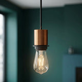Casquilho E27 semirroscado em metal — Cobre acetinado