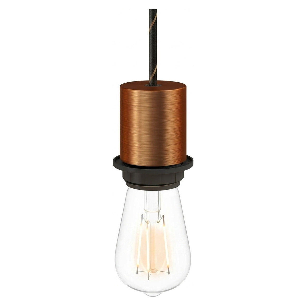 Casquilho E27 semirroscado em metal — Cobre acetinado