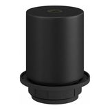 Casquilho E27 semirroscado em metal — Preto