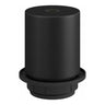 Casquilho E27 semirroscado em metal — Preto