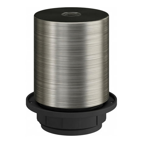 Casquilho E27 semirroscado em metal — Titânio acetinado