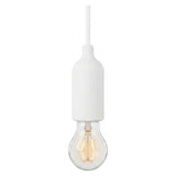Casquilho E27 em silicone com interruptor — Branco