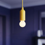 Casquilho E27 em silicone com interruptor — Amarelo