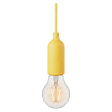 Casquilho E27 em silicone com interruptor — Amarelo